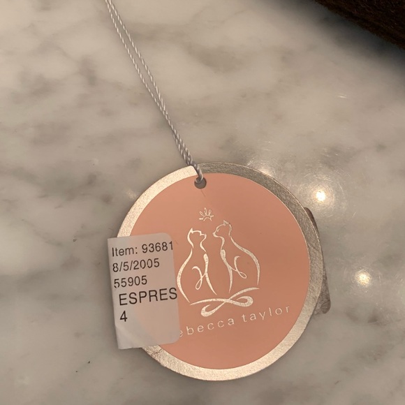 NWT Rebecca Taylor espresso wool pencil skirt with back vent detail size 4 - Picture 13 of 13